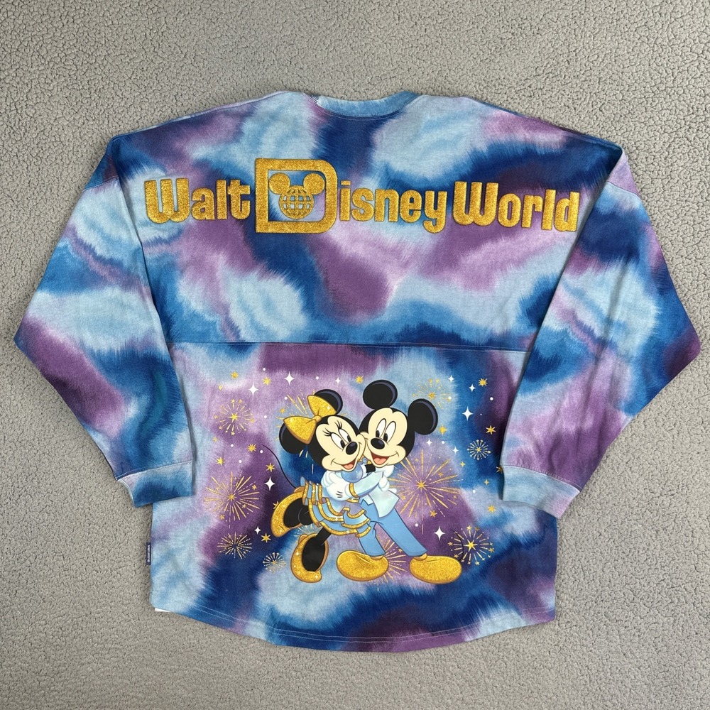 Spirit Jersey Disney Shirt Adult Medium Tie Dye Walt Disney World 50th Glitter